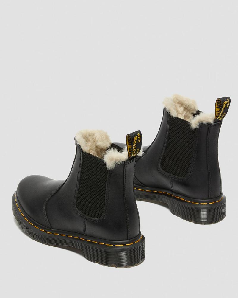 Botas de Invierno Dr Martens 2976 Faux Fur Forro Mujer Negros | MX 504EBC